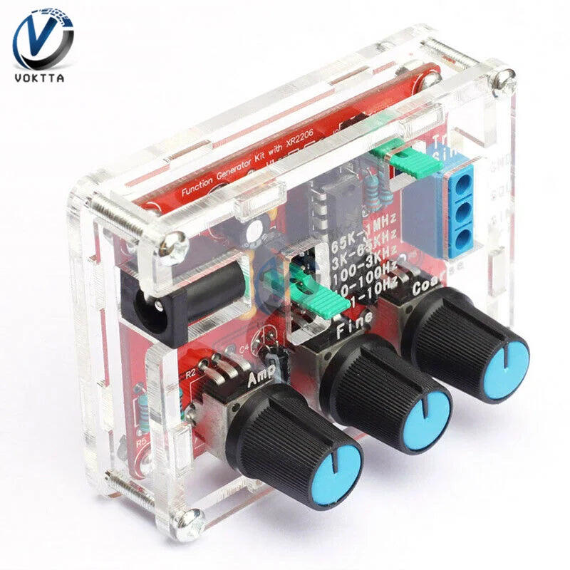 XR2206 Signal Generator DIY Kit – High Precision Sine, Triangle, Square Wave Output (1Hz–1MHz Adjustable)