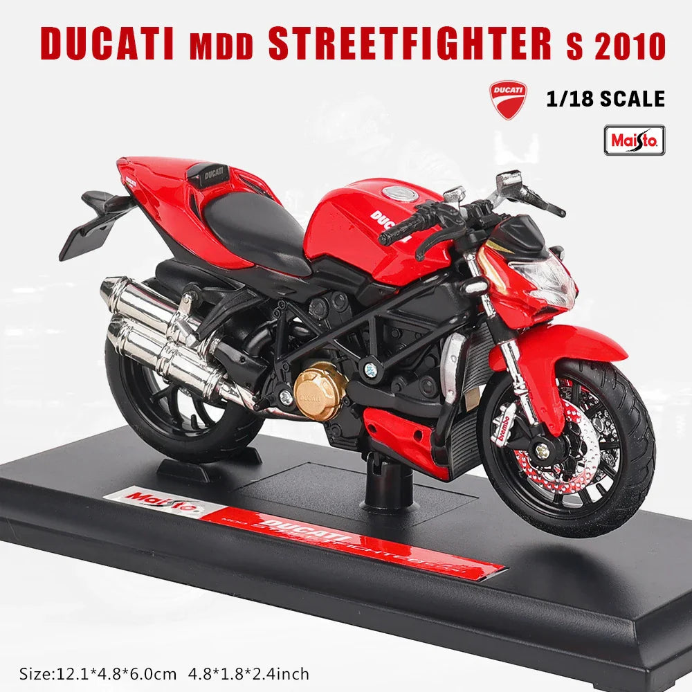 Maisto 1:18 Alloy Motorcycle Model – Yamaha MT-07/MT-10, Ducati, Kawasaki, KTM, Suzuki, BMW