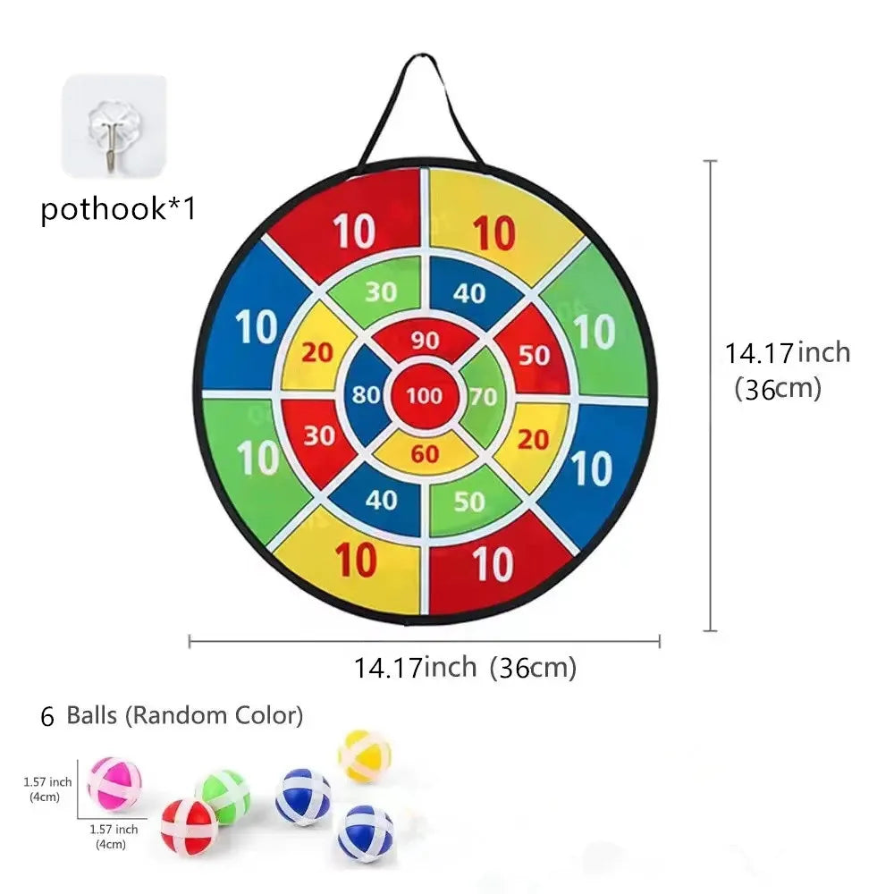Kids Sticky Ball Dart Board Game - 74cm Interactive Educational Math Toy for Indoor & Outdoor Play