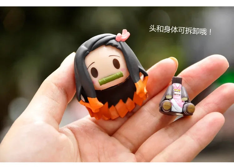 Demon Slayer Kimetsu No Yaiba Action Figures – Tanjirou, Nezuko & Zenitsu Anime Model Toys & Gifts