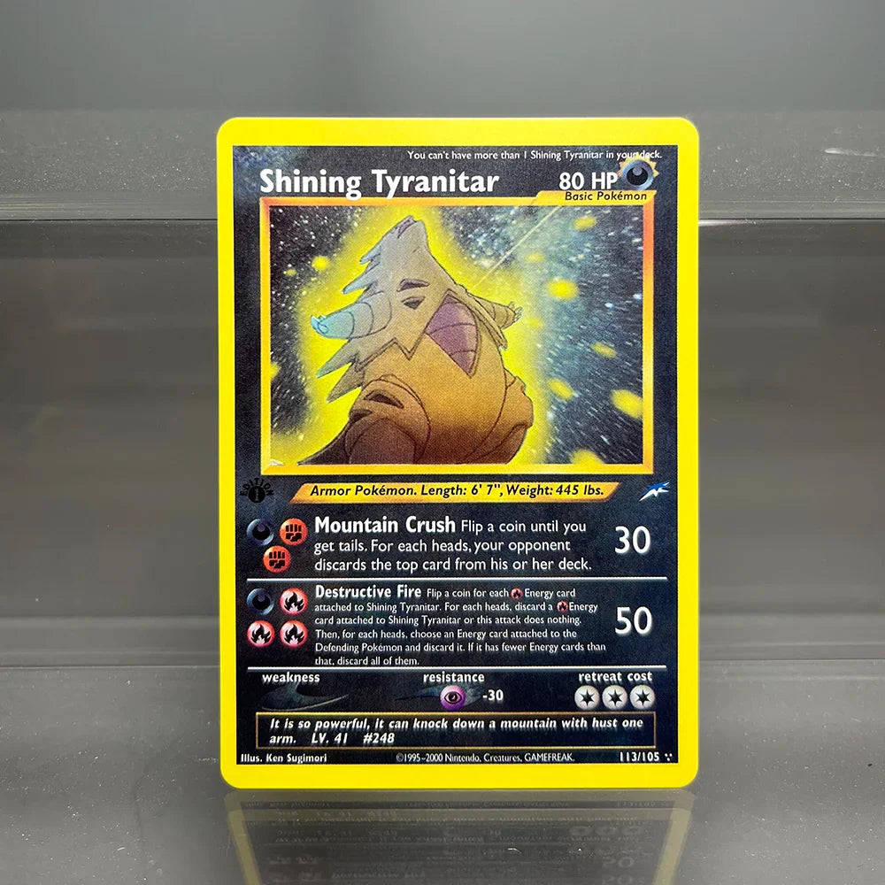 1996 Pokémon 1st Edition Base Set Flash Cards – Shining Charizard, Lugia, Wigglytuff Collection, PTCG Proxy Cards