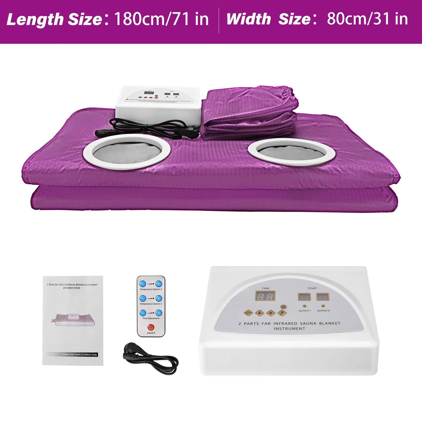 Purple Sauna Blanket with Sleeves β Slimming & Detox Thermal Weight Loss Blanket for Home Spa