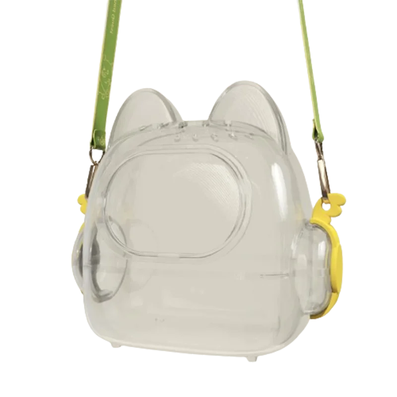 17cm Labubu Doll Storage Bag — Cute Transparent Cotton Crossbody Bag for Toy Display & Mini Sofa Accessories