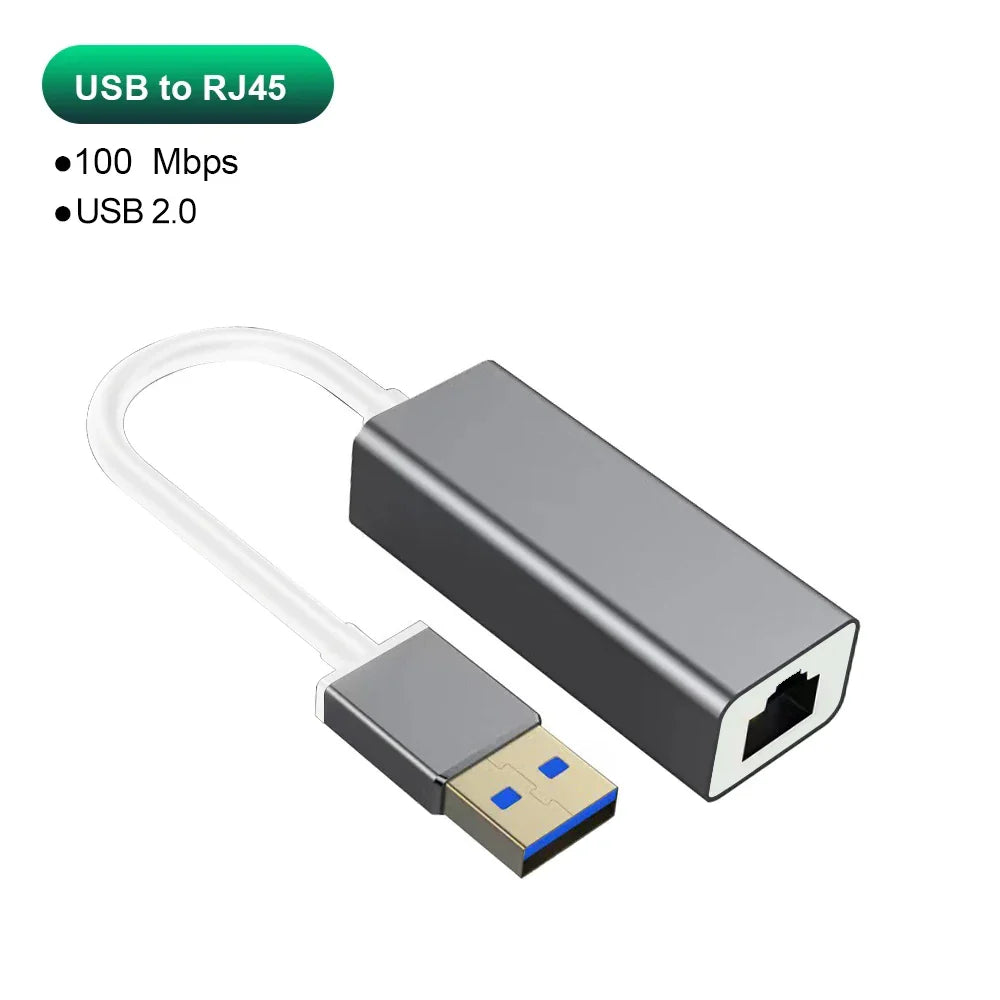2500Mbps USB 3.0 Wired Ethernet Adapter – USB Type-C to RJ45 LAN Network Card for PC, MacBook, Windows Laptop