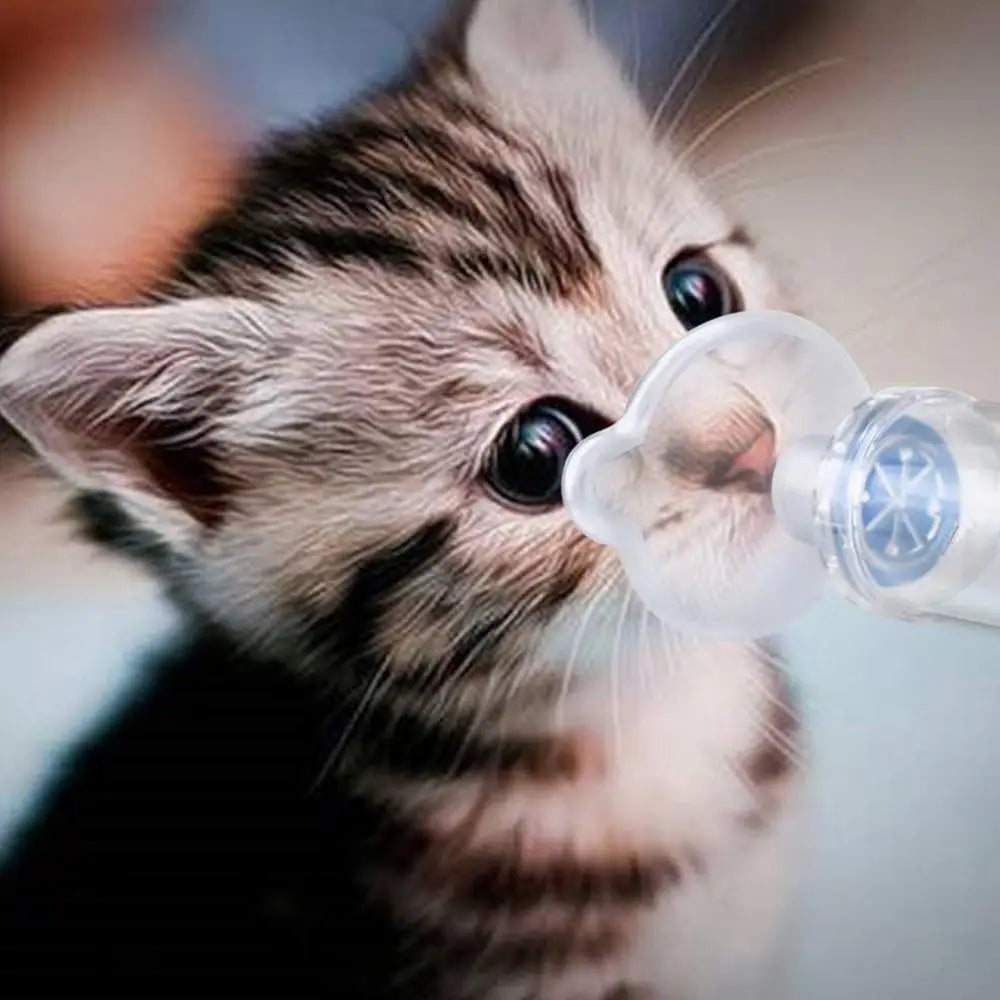 Pet Aerosol Chamber Inhaler — Portable Nebulizer with Silicone Mask, Tank, and Manual Pump for Cats and Dogs