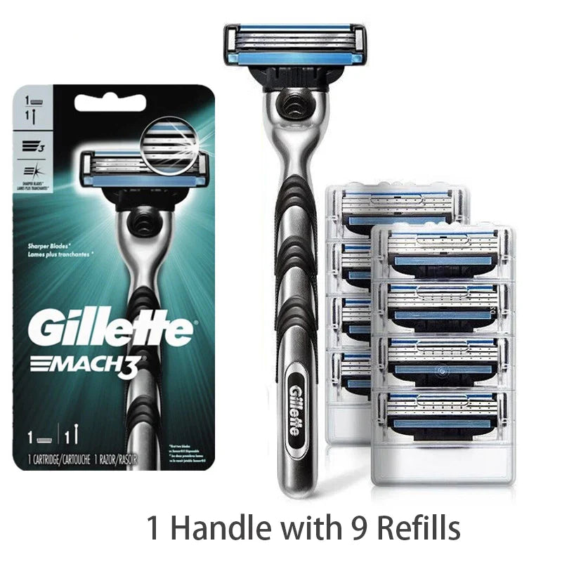 Gillette MACH 3 Men's Razor - 3-Layer Blades for Fast, Smooth Shaving and Beard Cutting