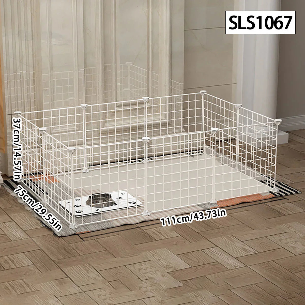 Indoor Dog Pen & Fence – Small/Medium Dog, Cat, or Rabbit Cage with Isolation Door