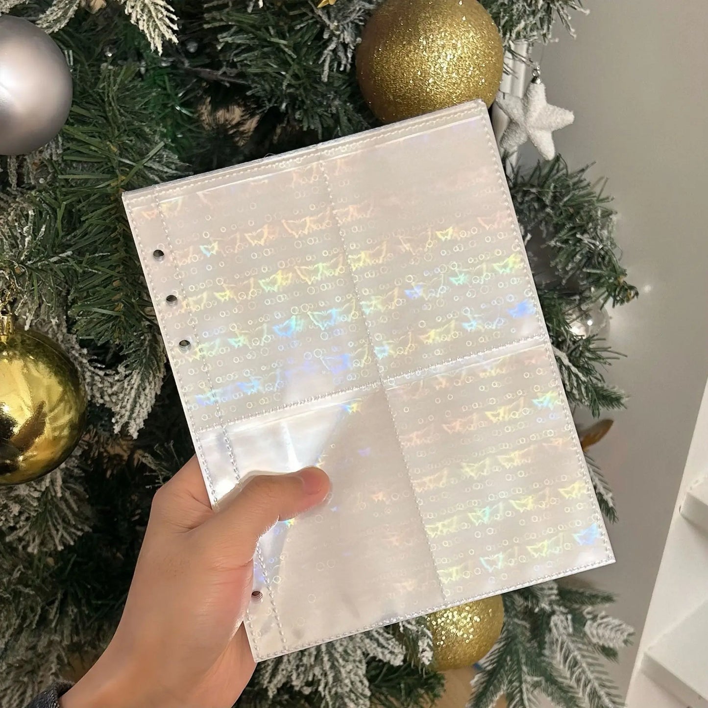 A5/A6/A7 Transparent File Holder Set – 10pcs 6-Hole Loose Leaf PVC Binder for DIY Document Storage