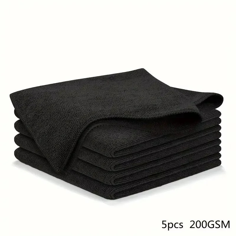 5/10/20pcs Light Gray Kitchen Towels – Ultra-Fine Fiber Cleaning Cloths, Soft, Absorbent & Stain-Removing Set
