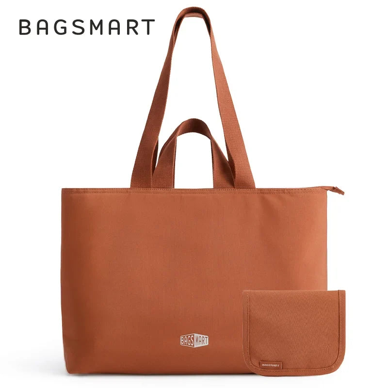 BAGSMART Large Capacity Tote Bag - Multi-Pocket Mummy Bag with Versatile Shoulder & Messenger Carry Design for Women