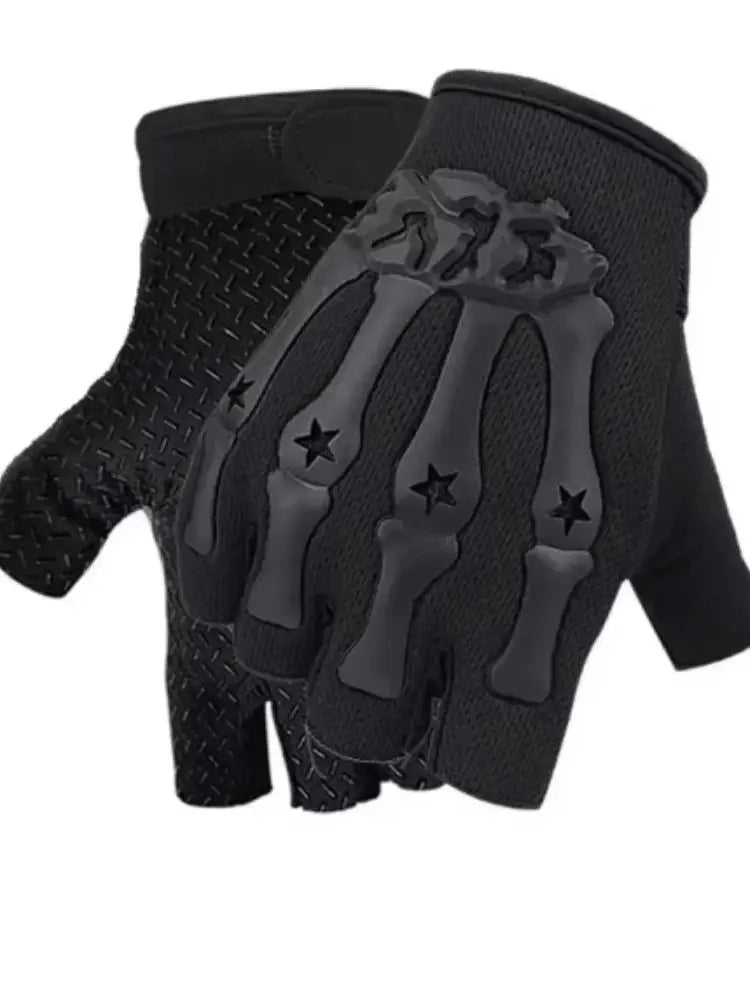 Fingerless Riding Gloves – Non-Slip Half Finger Gloves for Motorcycle, Cycling, Climbing, Hiking & Outdoor Sports