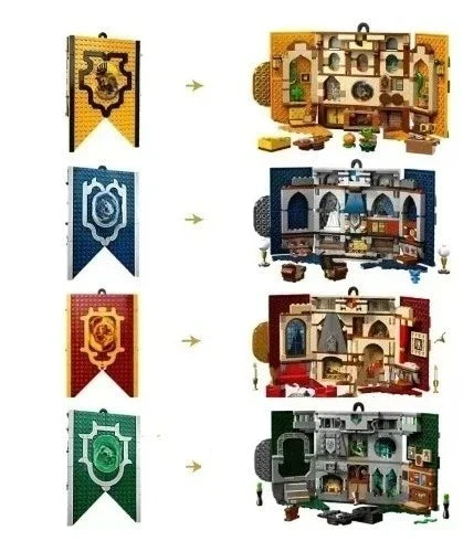 Academy Flag Building Block Set - 4-Piece Collectible Toy Set for Teens & Adults