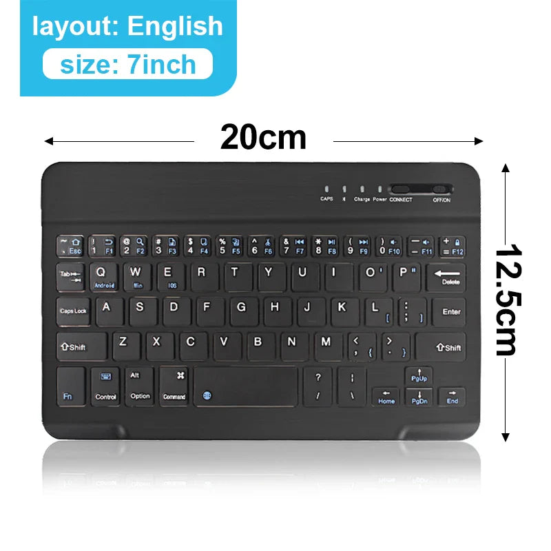 Bluetooth Wireless Mini Keyboard – Rechargeable Gaming Keyboard for Laptop, Tablet, Phone, iPad (Android & iOS, Windows)