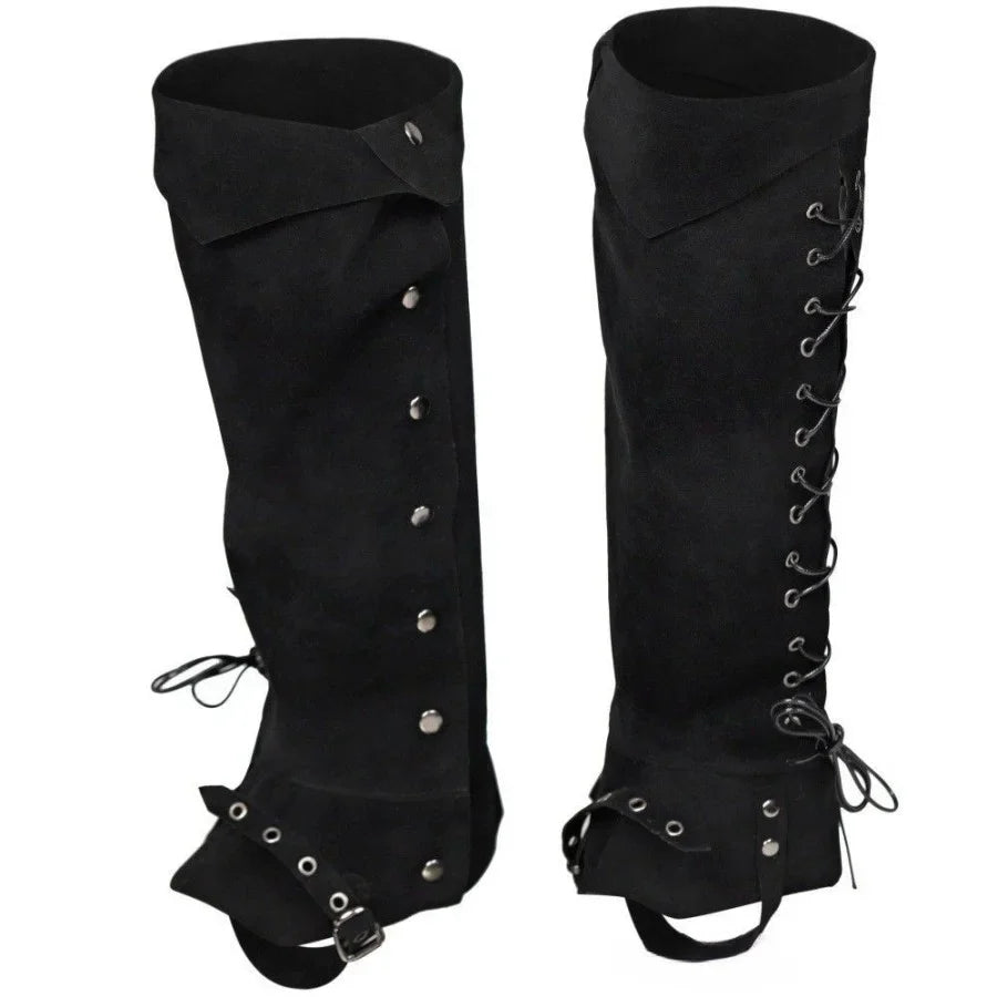 Halloween Medieval Bandage Shoe Covers – Unisex Leg Guard Boots for Viking, Warrior & Knight Cosplay Armor