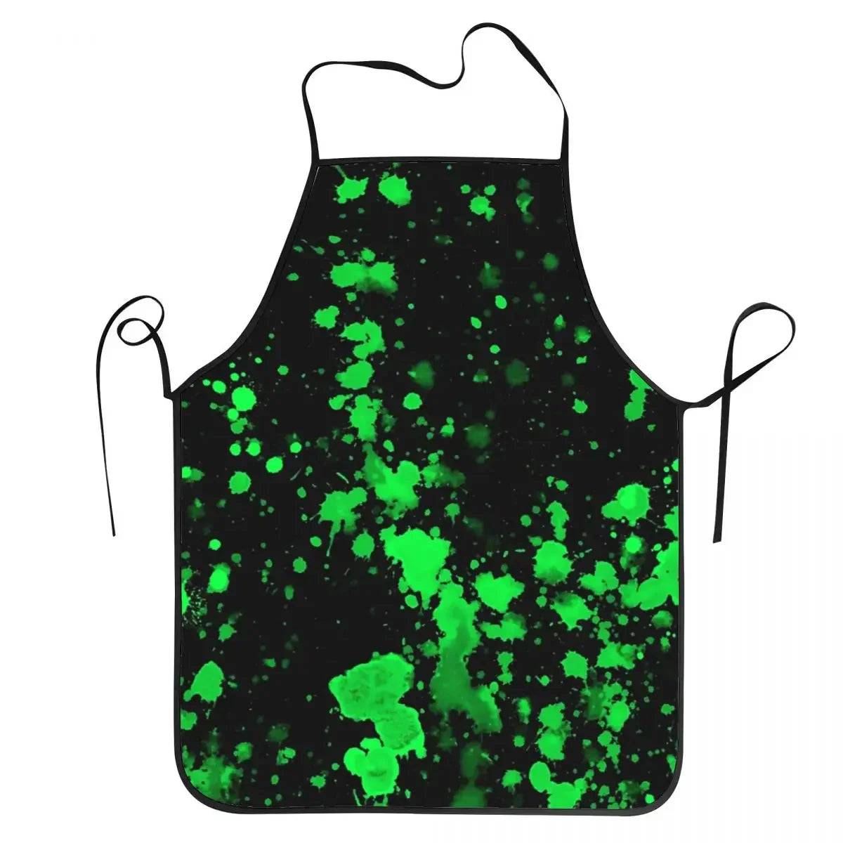 Funny Paint Splatter Bib Apron – Multicolor Kitchen Chef Artist Graffiti Cooking & Baking Tablier for Men & Women
