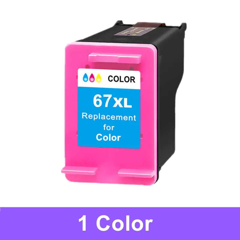 HP 67 / 67XL Compatible Ink Cartridge Set – Replacement High Yield Ink for HP DeskJet 1225, 2732, 2752, 2755, 4158 & ENVY 6052 Printers