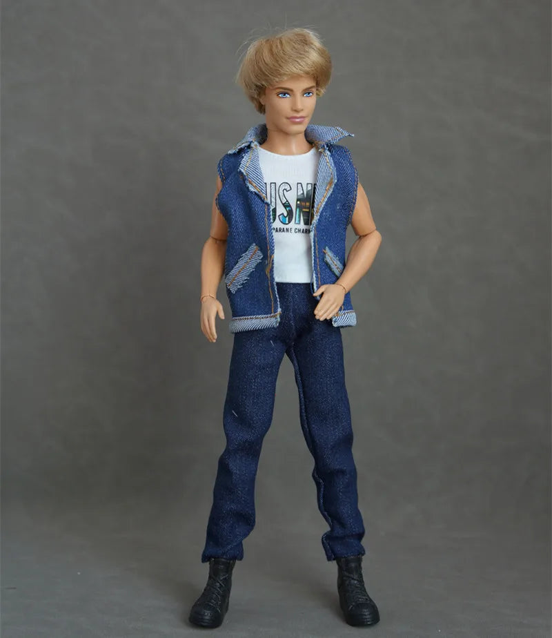 30cm Male Anime Doll Clothes – 1/6 BJD Fashion Casual Suit for KEN Dolls, DIY Reborn Toy Accessories & Gifts