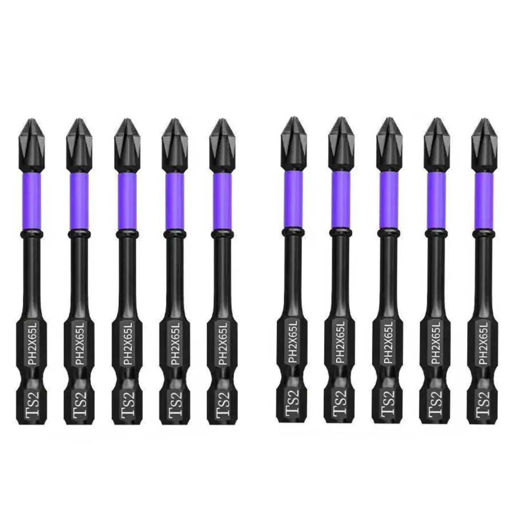 5–60PCS PH2 Magnetic Impact Driver Bit Set – Alloy Steel Cross Screwdriver Bits for Drill & Screw Driving Non-Slip Tool Kit