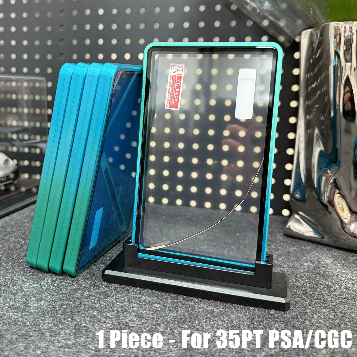 Aluminum Alloy Trading Card Holder - Gradient Metal Case for 35PT PSA & CGC Graded Card Protection