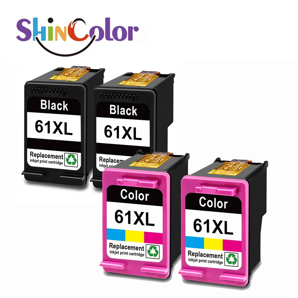 ShinColor HP 61XL Ink Cartridge Replacement for HP61 Compatible for HP DeskJet 1010 3000 4500 Series Printer High Yield Printer Ink Cartridge