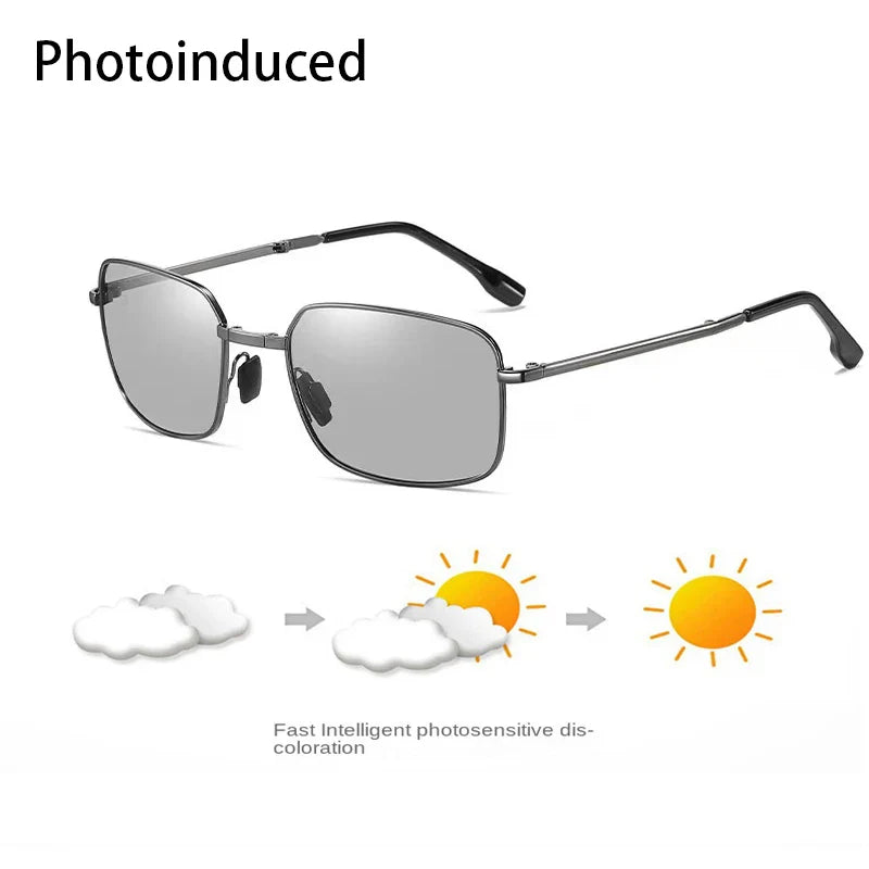 2023 Foldable Polarized Sunglasses – High-Quality Vintage Metal Frame UV400 for Men & Women