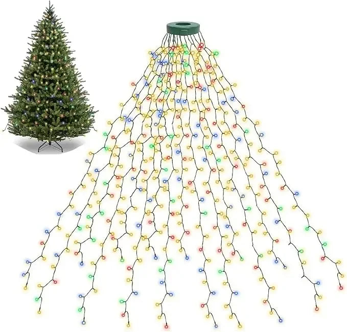 LED Christmas Tree String Lights – 1.5M/2M/3M Waterfall Garland for Patio, Garden, and Holiday Decoration 2025