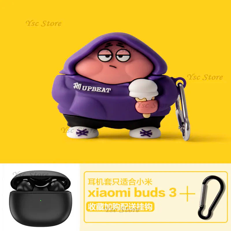 Cartoon Silicone Earphone Case for Xiaomi Buds 3 — Soft Protective Shell for Wireless Earbuds