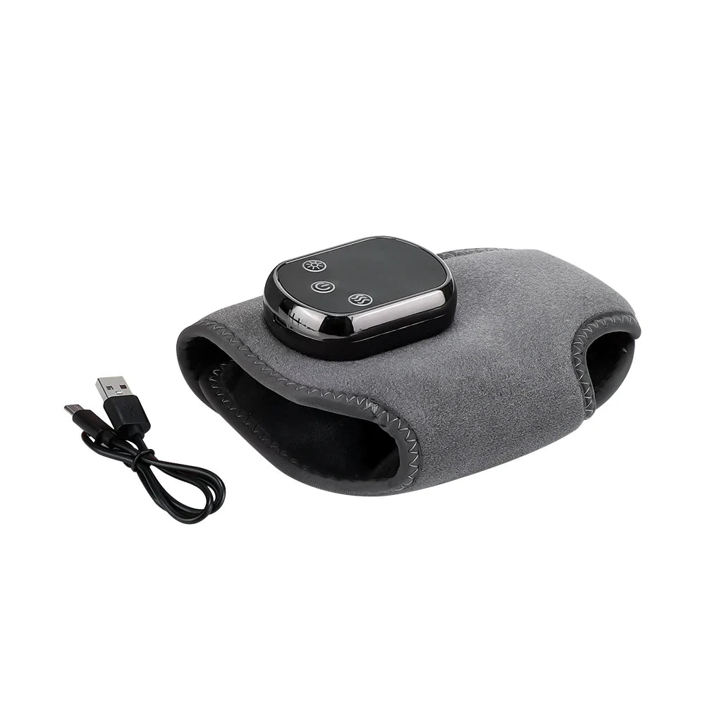 Electric Foot & Ankle Massager with Heat – Cordless Vibration Heating Pad Wrap for Sports Recovery and Support