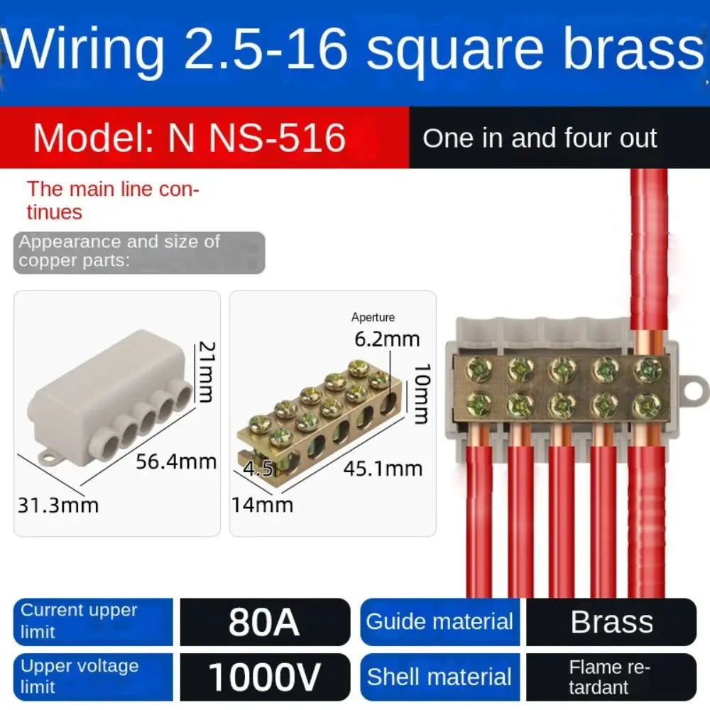 T-Shaped Quick Crimp Wiring Terminal — Locking Electrical Wire Connector for Cable Junction Box ZK-M306 ZK-M406