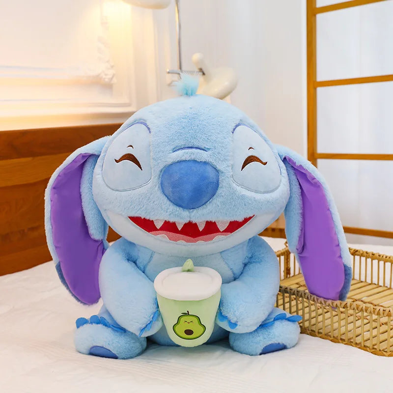 Big Size Disney Stitch Holding Duck Plush – Cute Hugging Doll Pillow Toy for Kids & Xmas Gifts