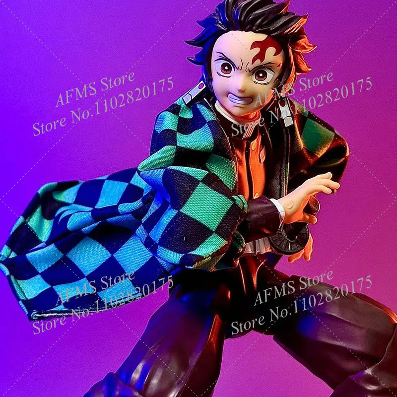 1/12 Scale Kamado Tanjirou Collectible Figure – Classic Plaid Jacket Cosplay Uniform 6-Inch Male Action Figure