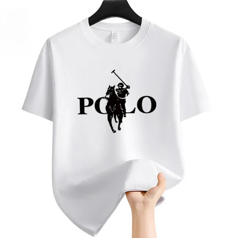 Men’s Summer Casual Business T-Shirt – Breathable Loose Fit Short Sleeve Crew Neck Tee