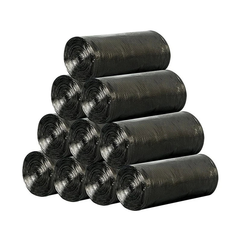 100pcs Black Household Rubbish Bags for Bathroom, Kitchen, and Trash Can - Disposable Plastic Garbage Bags