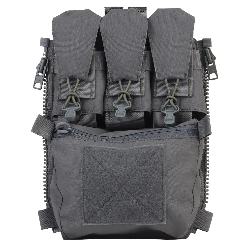V5 FCPC Sport Vest Back Panel – Zippered Backplate with Expansion Bag & Triple Pouch for Airsoft Vest Plate Carrier Accessories