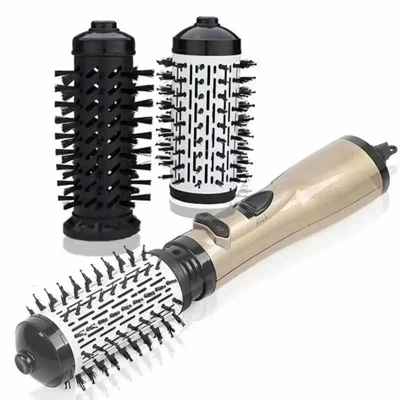 3-in-1 Rotating Hair Dryer & Straightener Brush – Hot Air Comb with Negative Ion Hair Styler