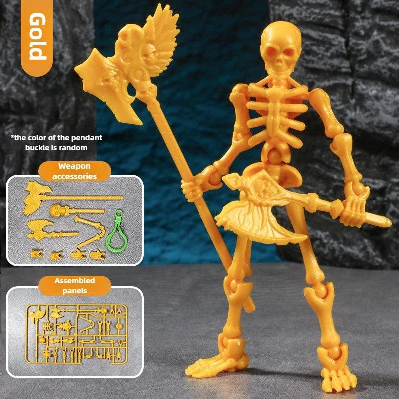3D Articulated Skull Model – Assemble Action Figure for Anime, Games & Decoration