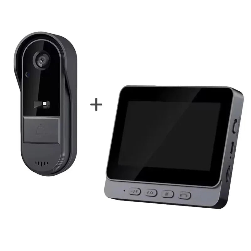 4.3" HD Wireless Video Doorbell — Night Vision, Waterproof Smart Home Intercom Camera