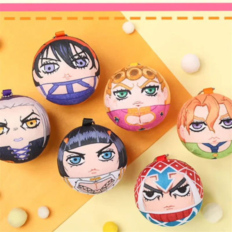 Anime Bruno Buccellati & Leone Abbacchio Cosplay Keychain Badge Plush Pendant – Cartoon Costume Accessory Prop