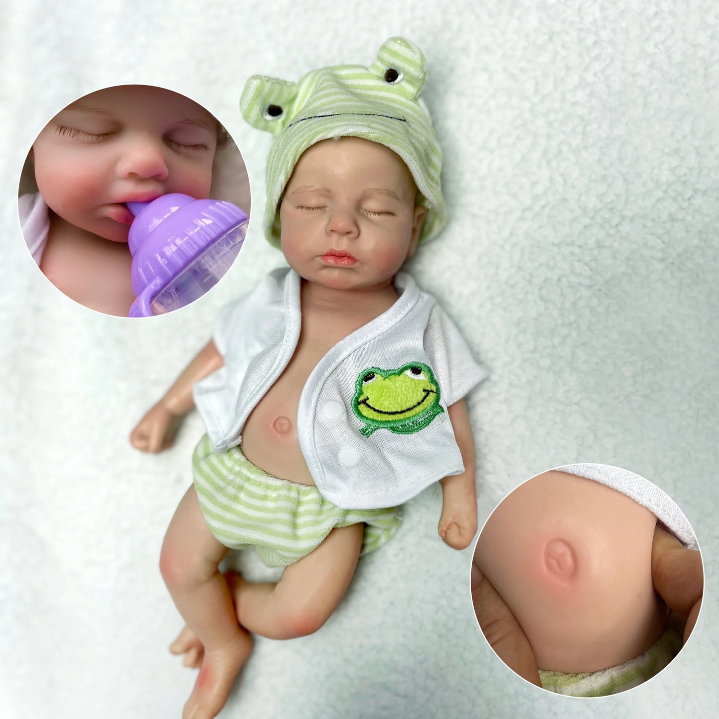 Loulou Reborn Baby Doll – Full Body Soft Silicone Boy or Girl with Openable Mouth