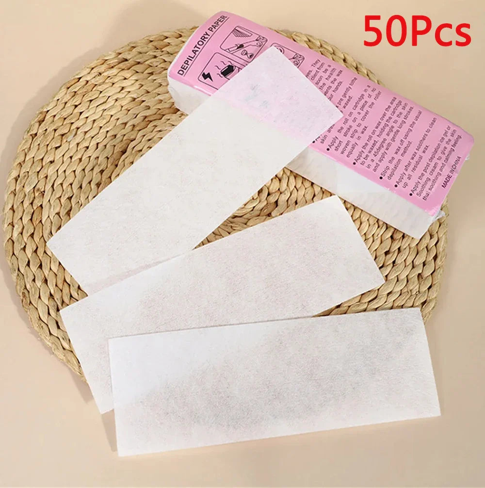 20/50/100PCS Professional Hair Removal Waxing Strips β Nonwoven Fabric Depilatory Papers for Leg Hair Removal
