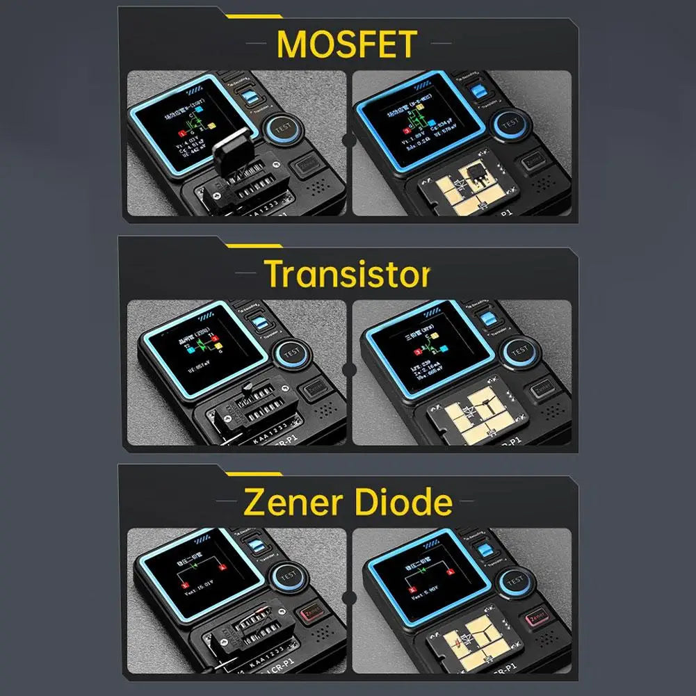 LCR-P1 Transistor Tester – Multifunctional Diode, Triode, MOSFET, Capacitance & Resistance Meter Tool