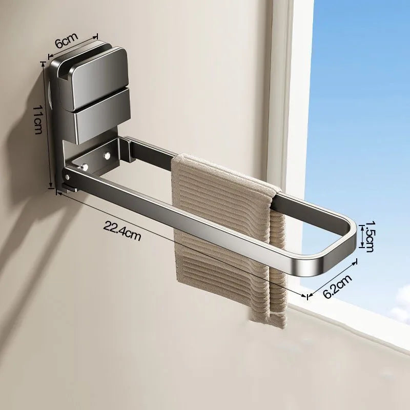 Detachable Towel Rack — Space-Saving, Compact, Moisture-Resistant Design with Easy Damage-Free Installation