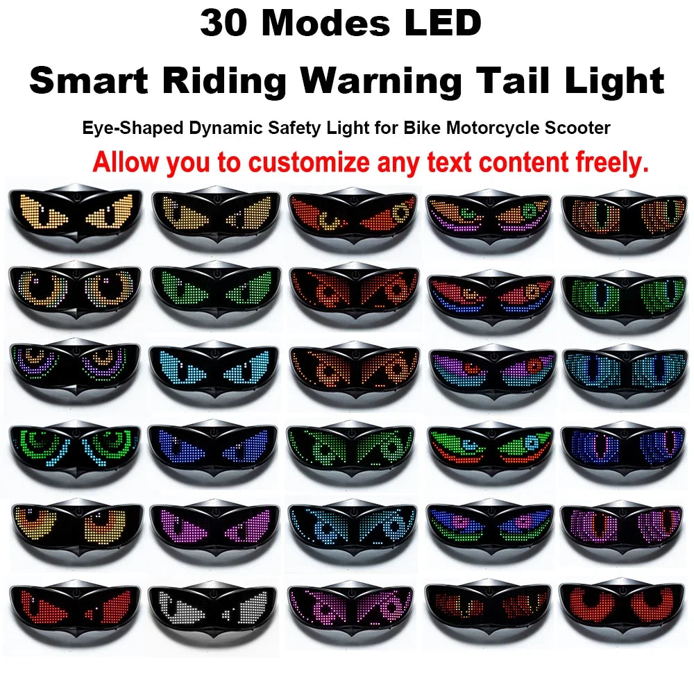 Smart LED Helmet Display Light Panel – Customizable Pattern Safety Light for Bicycle, Scooter & Skateboard (Helmet Not Included)