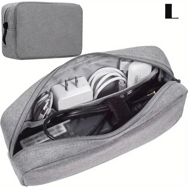Digital Portable Organizer Case – Travel Storage Bag for Headphones, Chargers, USB Cables & Accessories
