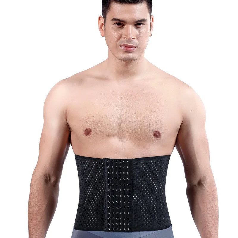 Men’s Slimming Body Shaper Waist Trainer – Trimmer Belt Corset for Abdomen, Belly & Tummy Control, Fitness Compression Shapewear