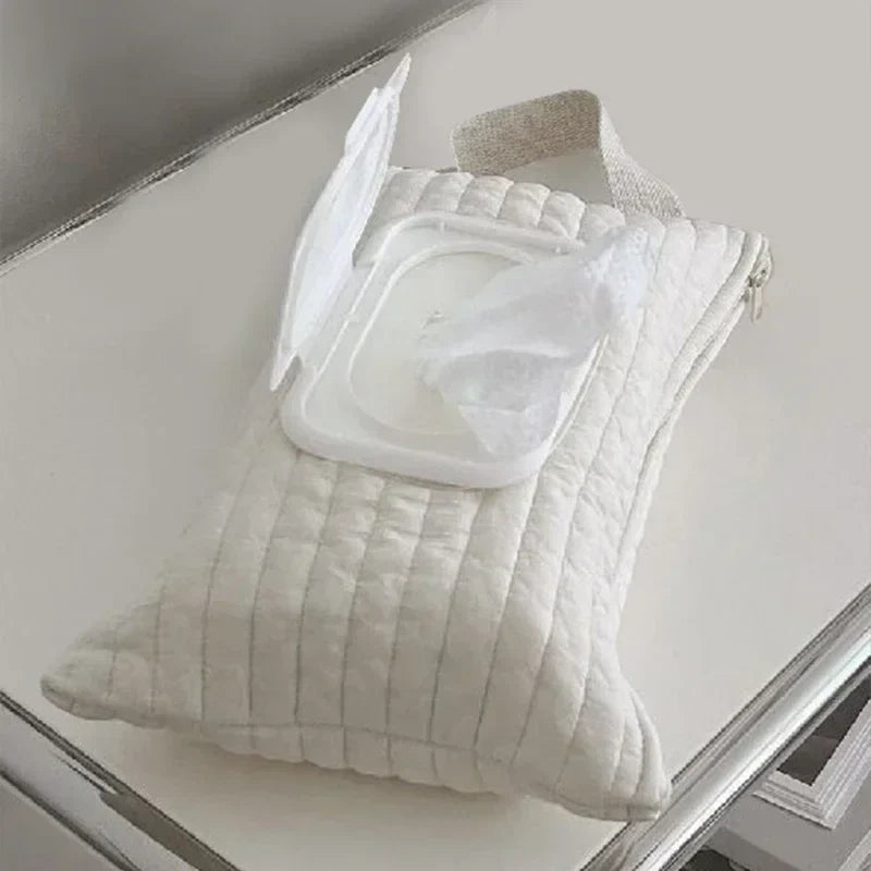 Baby Car Mounted Tissue Box Holder - Cute Portable Stroller Tissue & Diaper Bag Organizer for Car, Cart & Travel Accessories