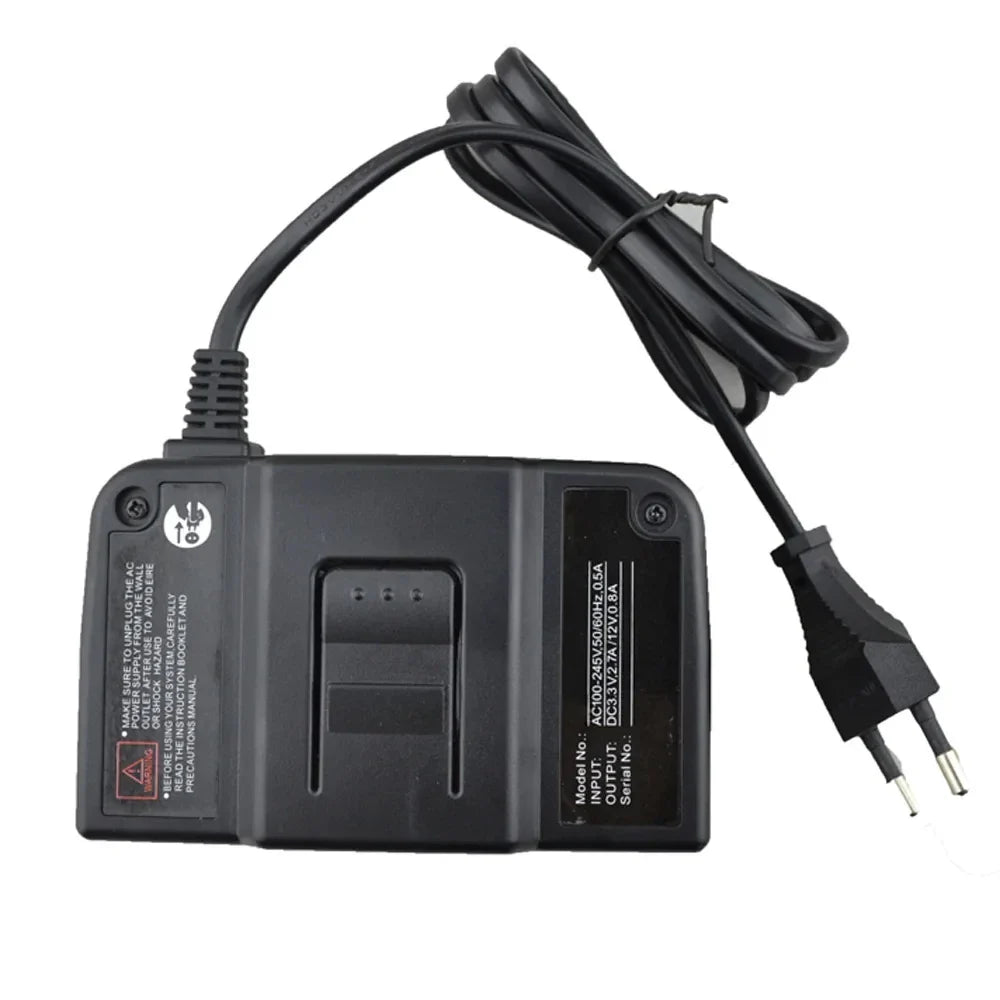 N64 Power Supply & AV Cable – Replacement AC Adapter with Composite Video Cord for Nintendo 64 (US Plug)