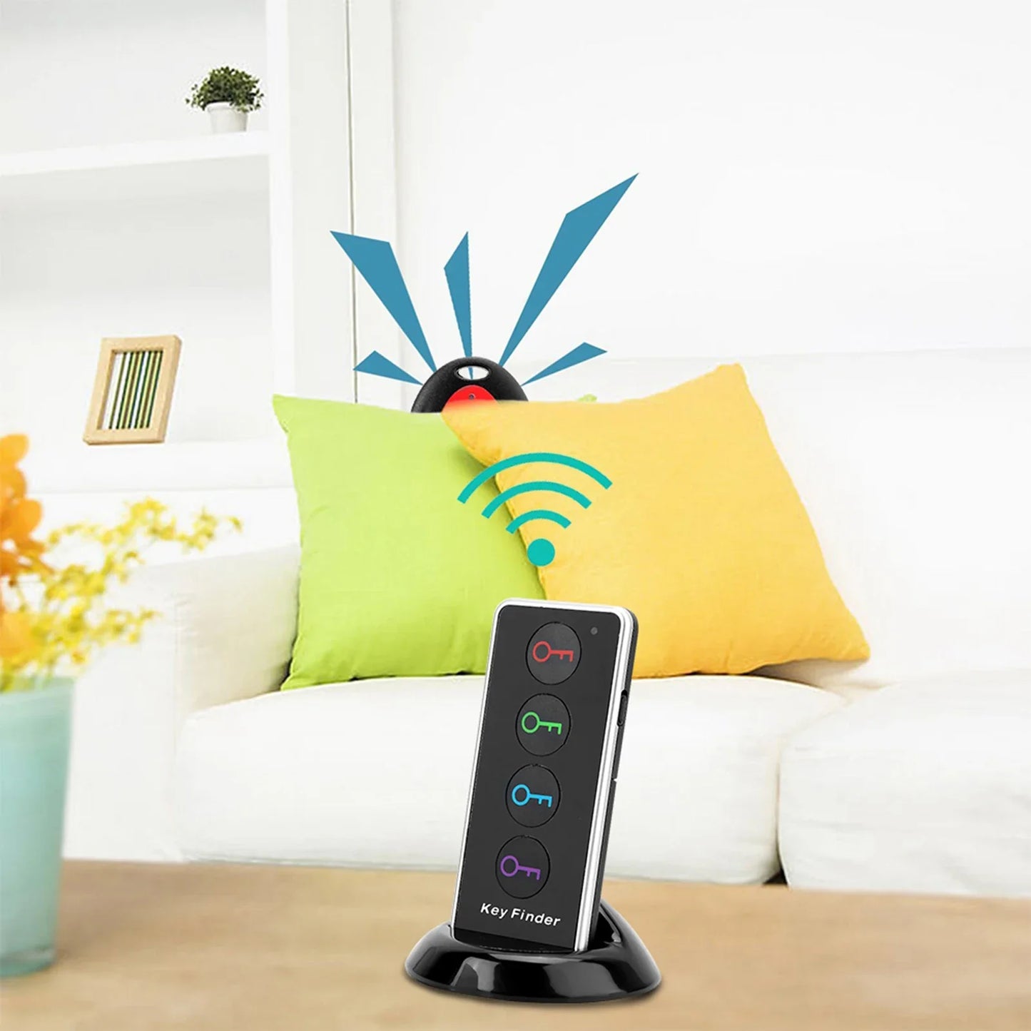 5-Piece Wireless Key & Wallet Finder Set - Remote Control Locator with 1 Transmitter and 4 Receivers for TV, Keys, and More