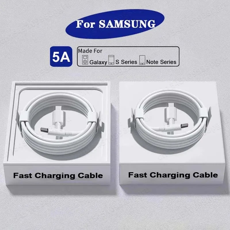 2PCS 45W PD USB-C Cables – Fast Charging & Data for Samsung Galaxy S20/S21/S22/S23 Ultra, Note 10/5G, A53/A54