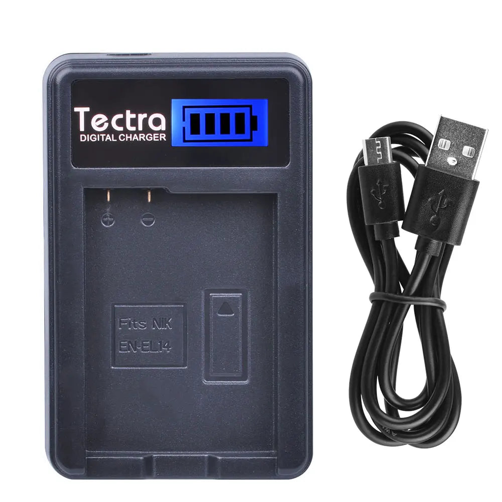 EN-EL14/EN-EL14a Battery Charger – Compatible with Nikon D5200, D3100, D3200, D5100, P7000 Series